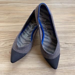 Rothy’s The Point, Twilight Metallic Captoe Limited Edition, Size 5.5